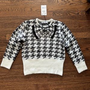 Zara Sequin Bow Sweater